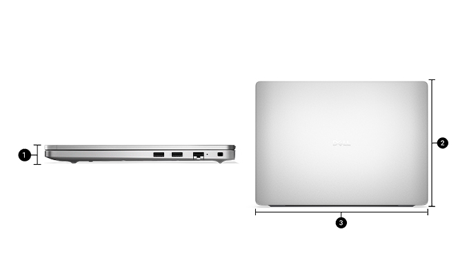 Dell Pro 14 外形寸法